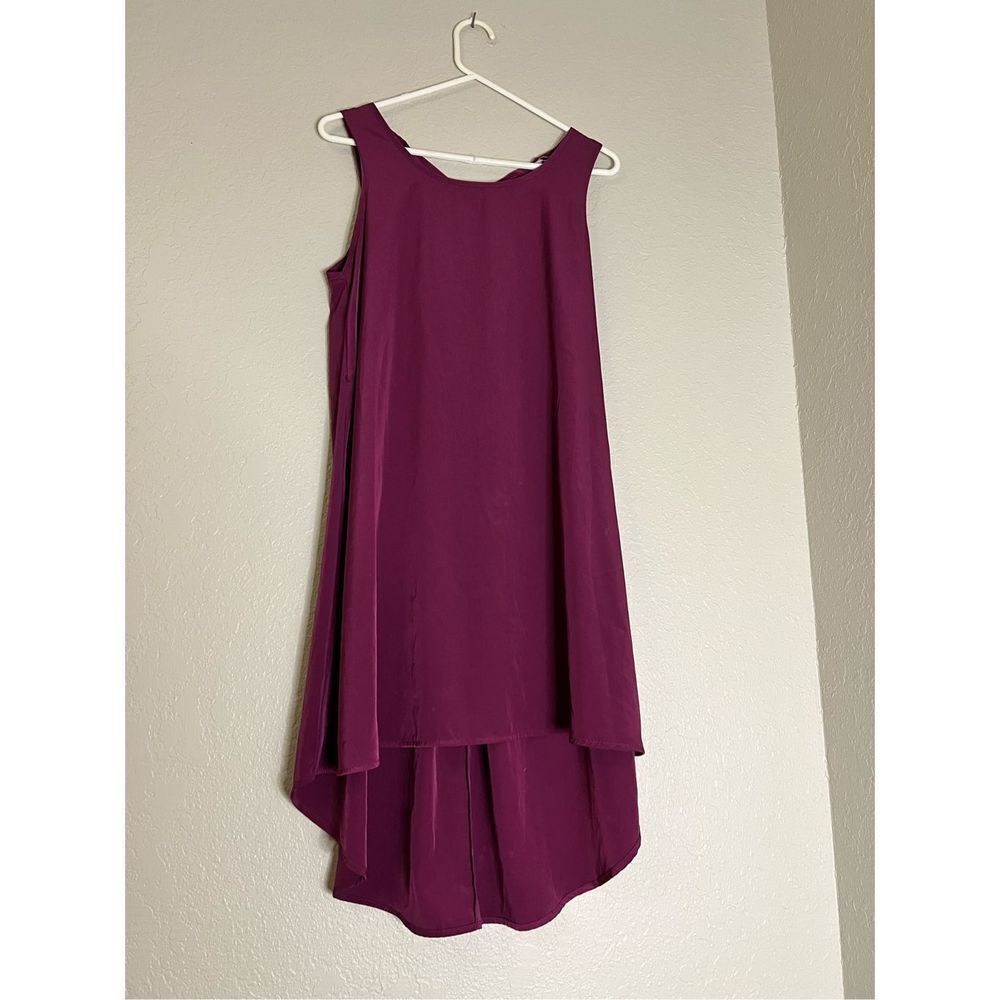 Everly pink raspberry chiffon high low dress M